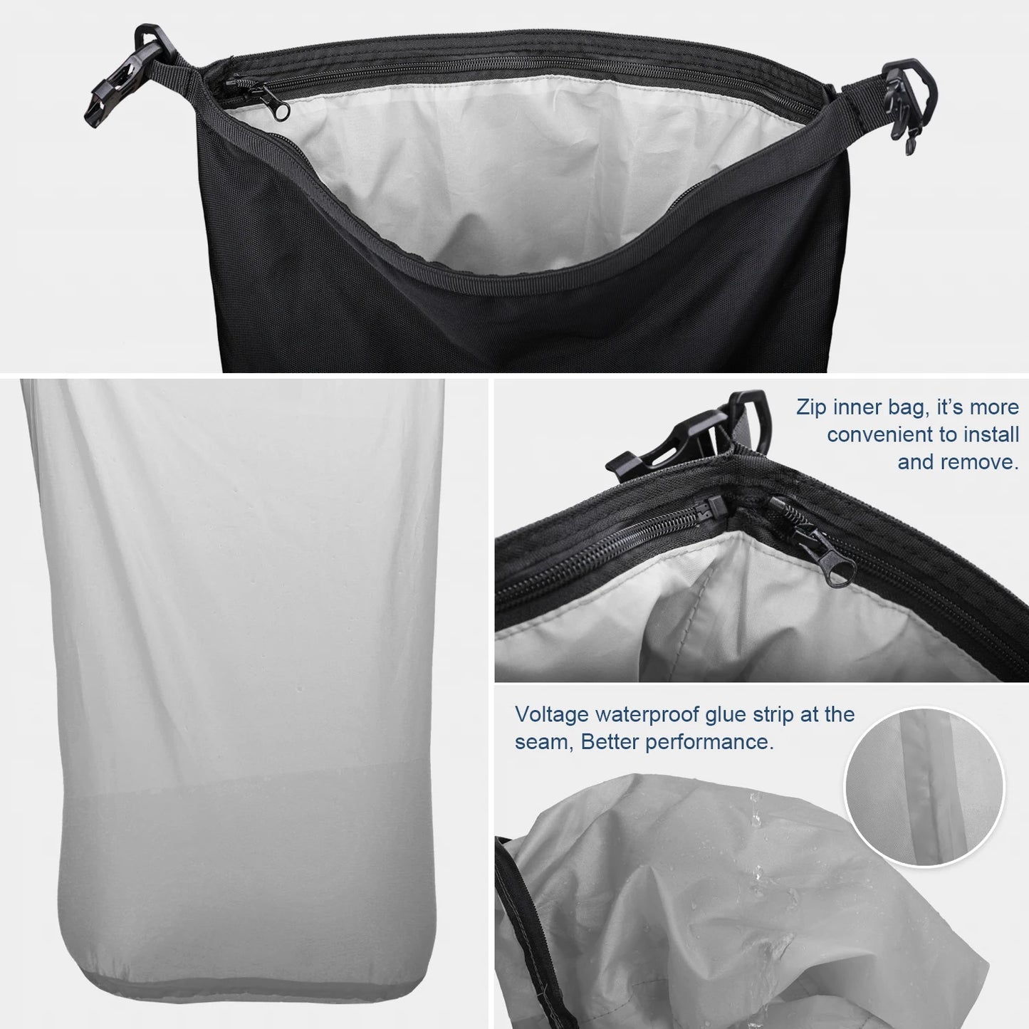 Rhinowalk Motorcycle Rear Seat Bag Waterproof Luggage Pack