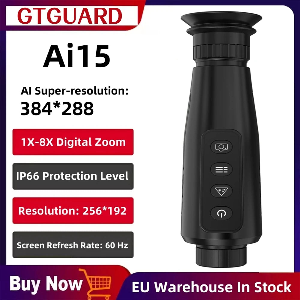 GtgGuard Ai15 Thermal Camera Monocular With AI SuperResolution
