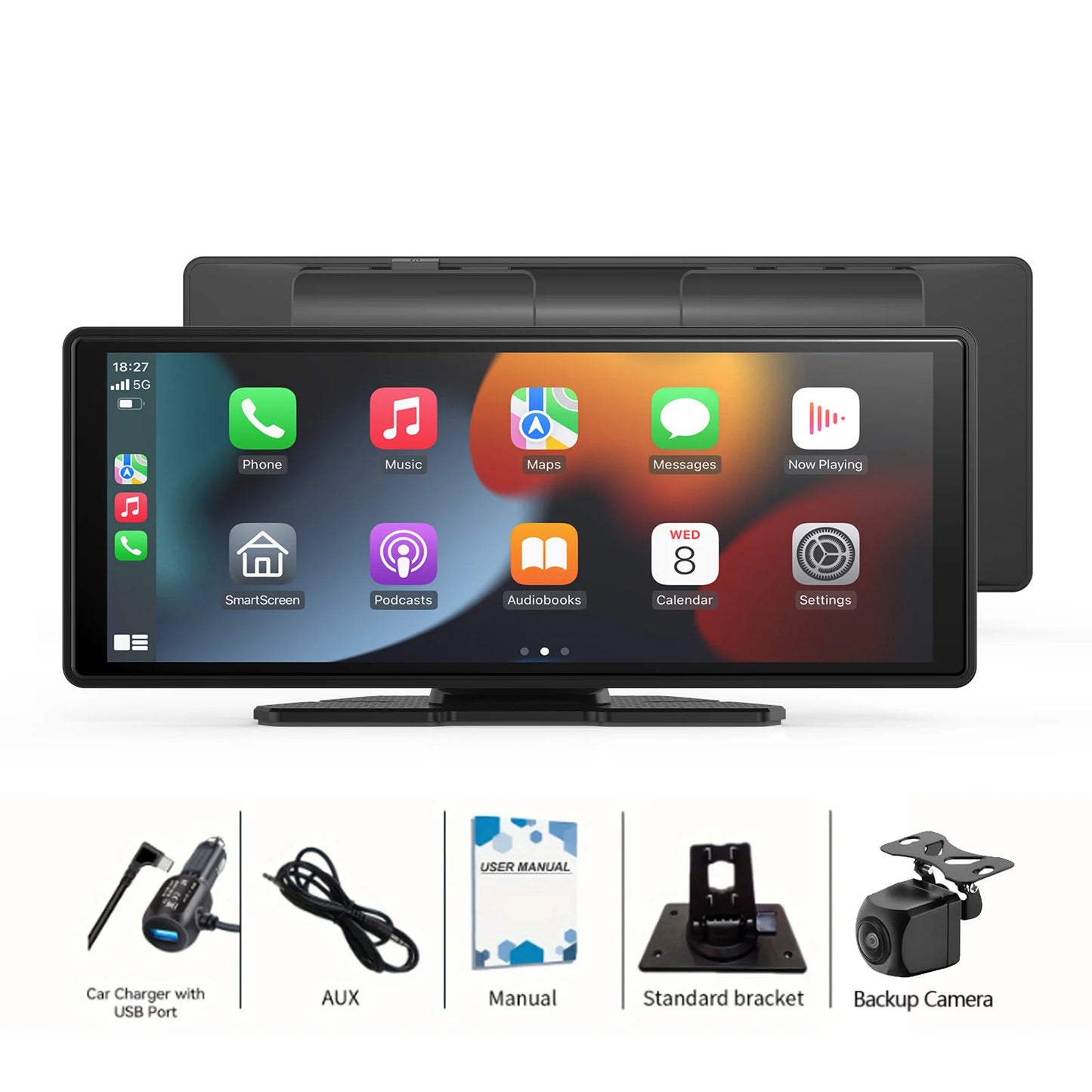 Portable 4K Car DVR With Wireless CarPlay And Android Auto