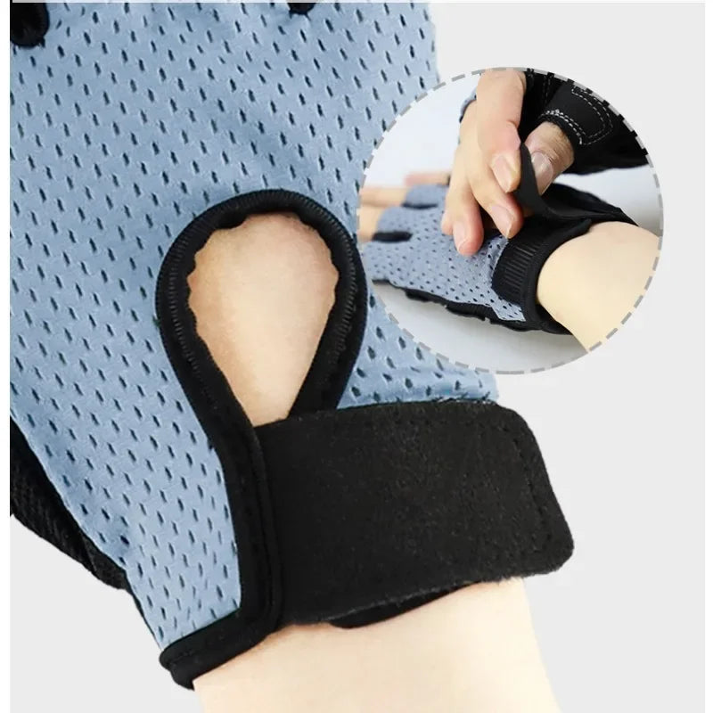 Breathable Anti Slip Fingerless Cycling Gloves for Training Unisex