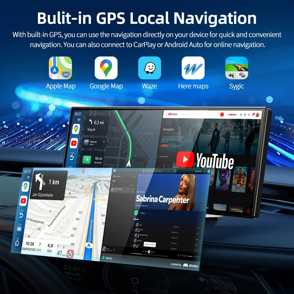 Imagebon P70N Dash Cam With Built In GPS And Android Auto CarPlay