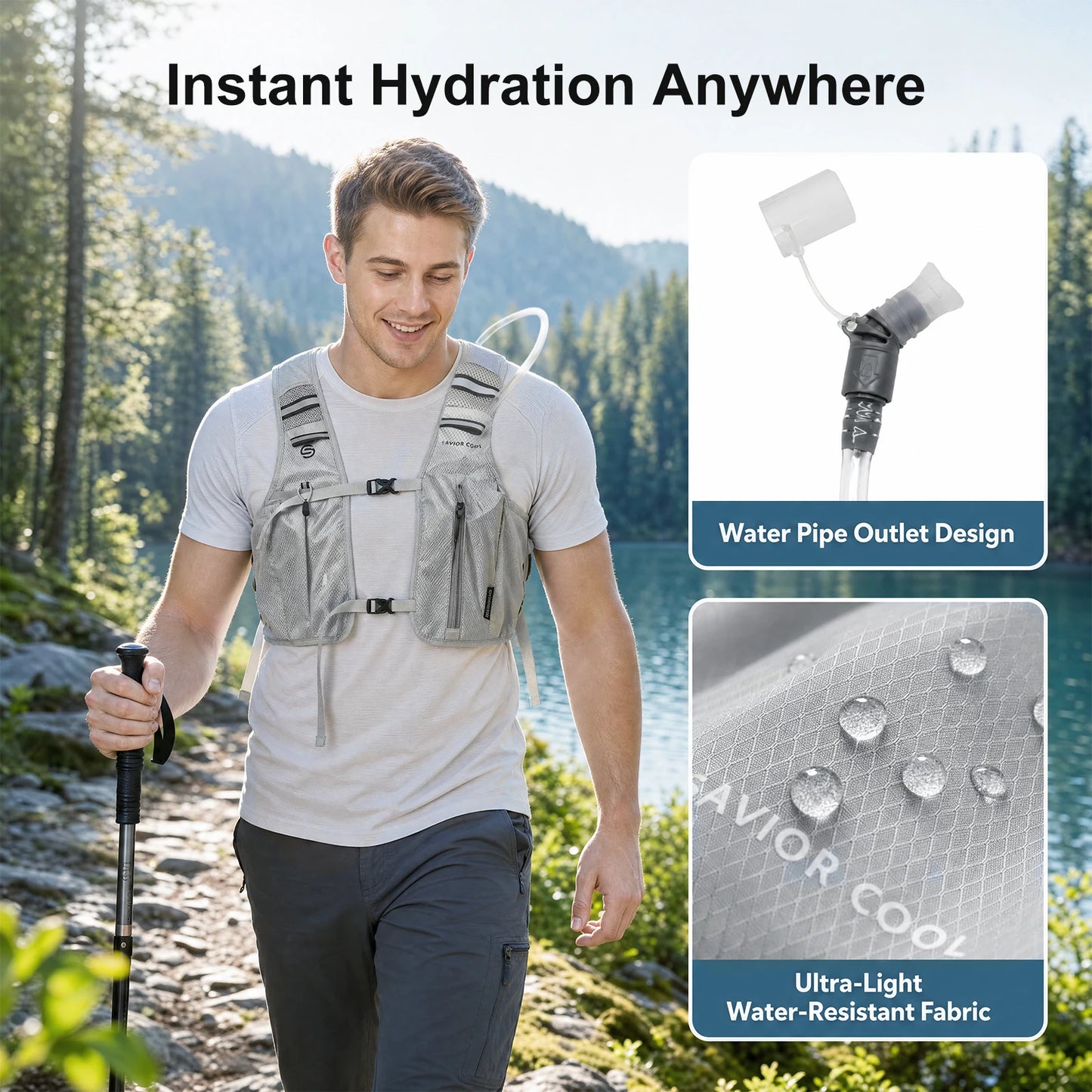 Snow Deer Outdoors Tactical Cooling Vest With Built-In Water Bladder