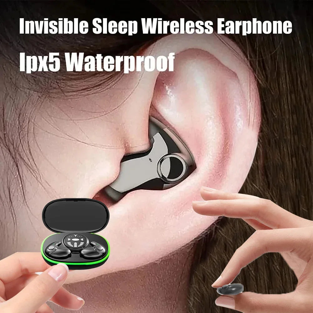 Invisible Sleep Earphones Wireless Bluetooth 5.3 Earbuds Touch Control