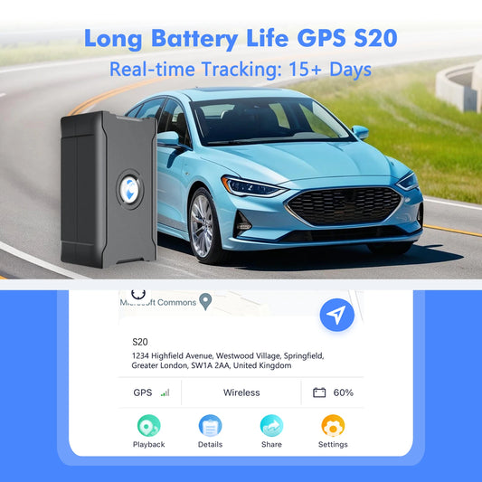 Vehicle GPS Tracker 15-Day Battery Anti Theft Locator