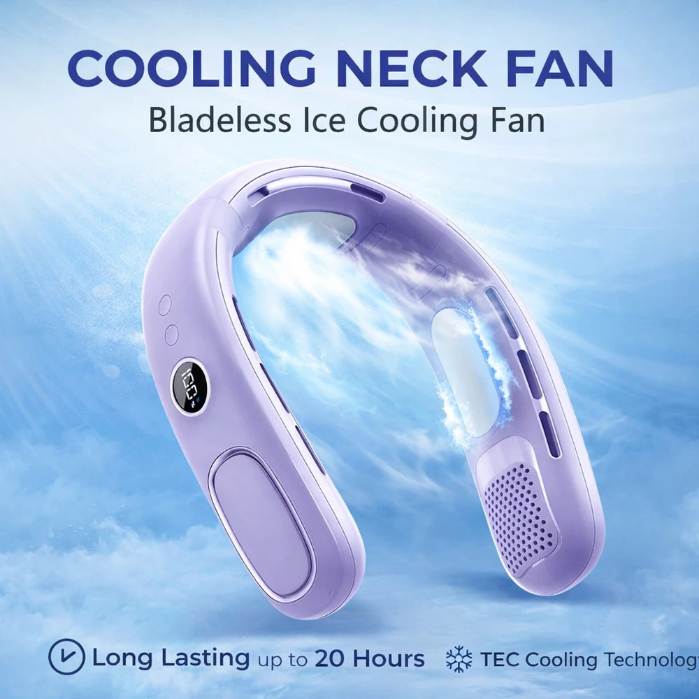 N90 Neck Fan Bladeless Wearable USB Rechargeable Five Speed Portable