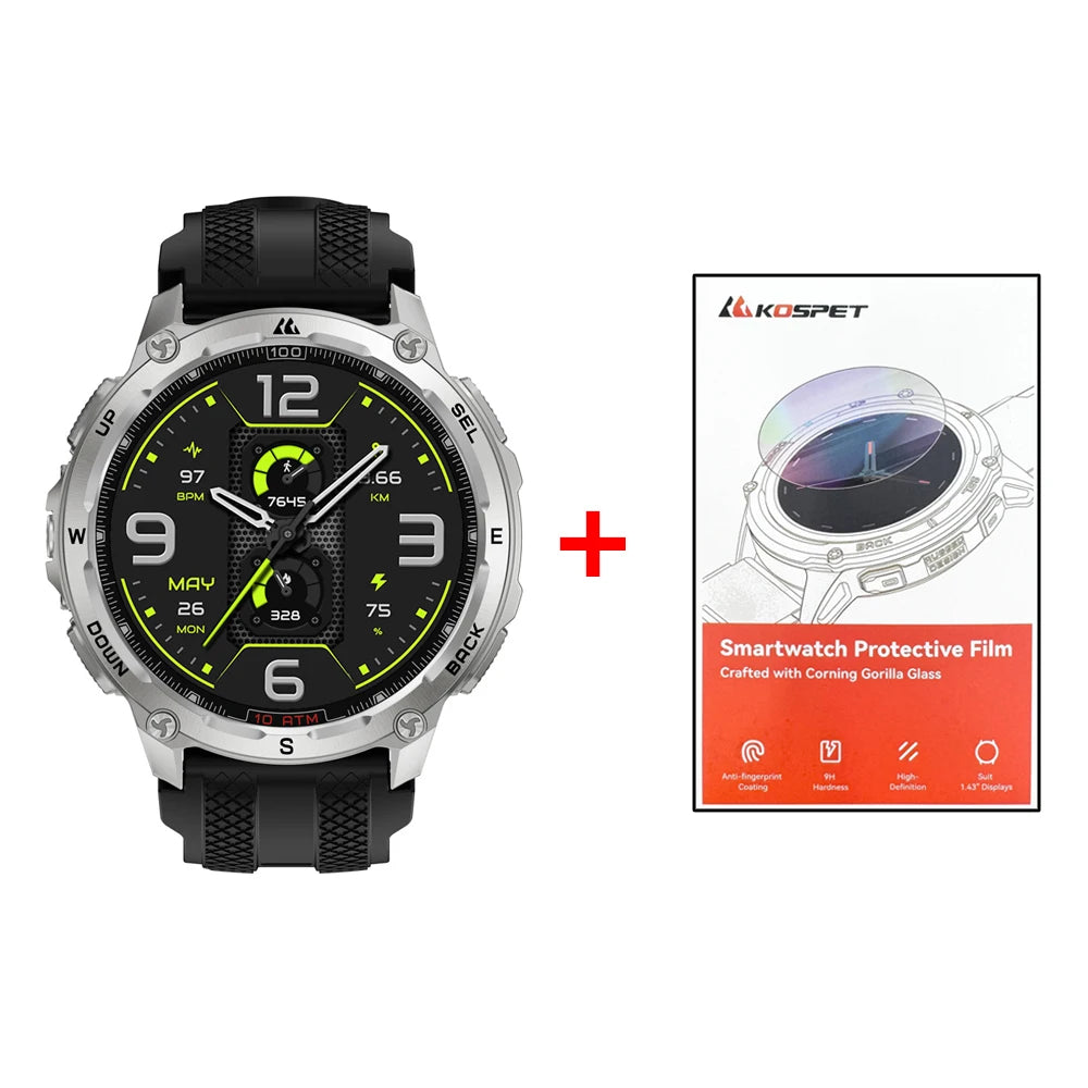 KOSPET Tank T4 Smart Watch For Men GPS 10ATM Waterproof