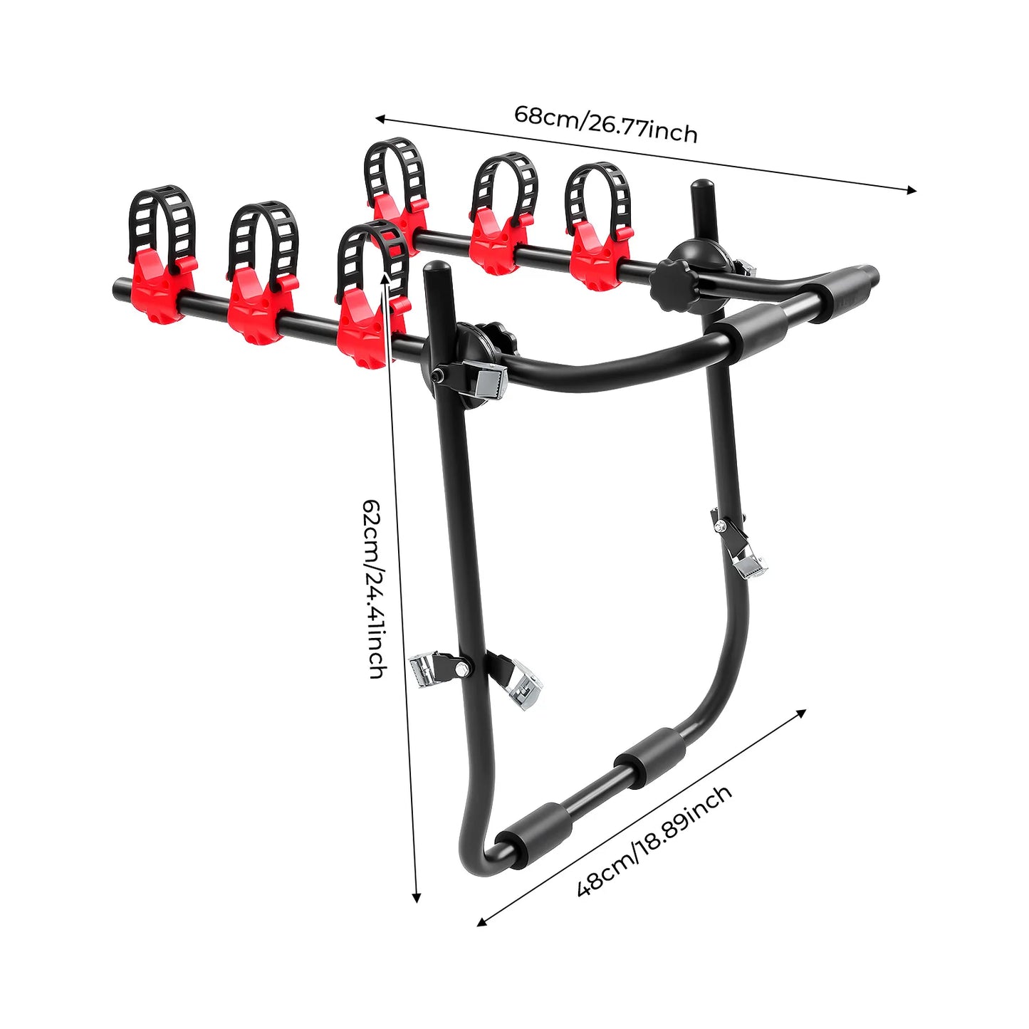 Car Trunk Mount Bike Rack Fits Three Bicycles