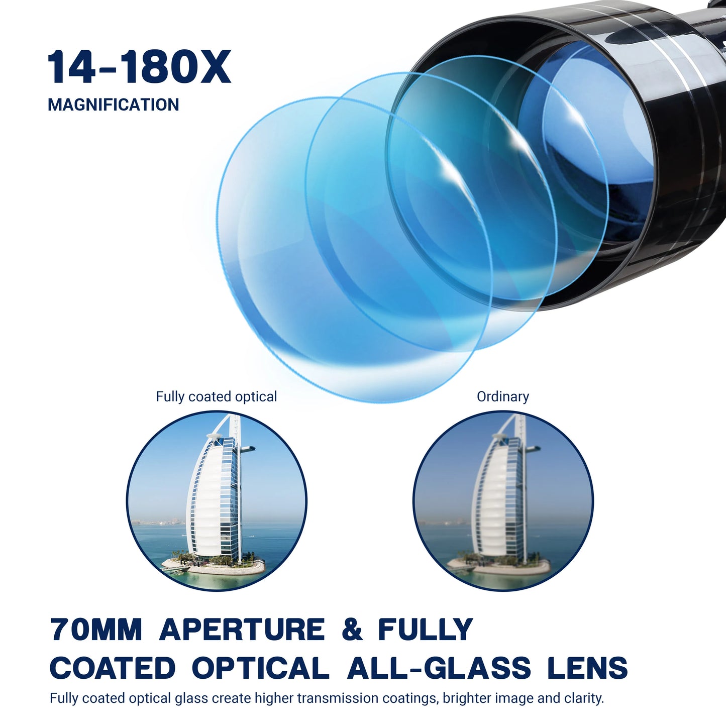 Telescope 36070 With Tripod Holder 14X To 180X Moon