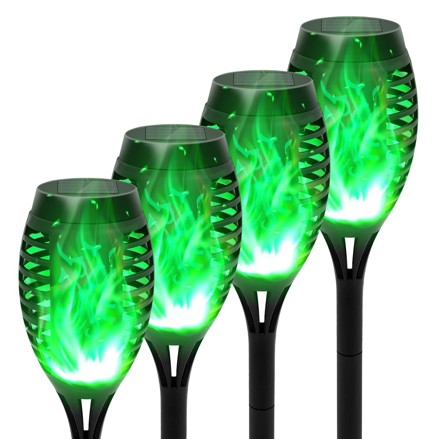 Solar Flame Torch Lights LED Flickering Outdoor Lawn And Patio Decor