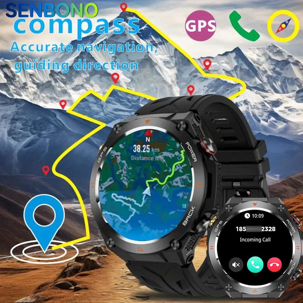 Senbono GPS Smart Watch Built In GPS Bluetooth Phone Calls