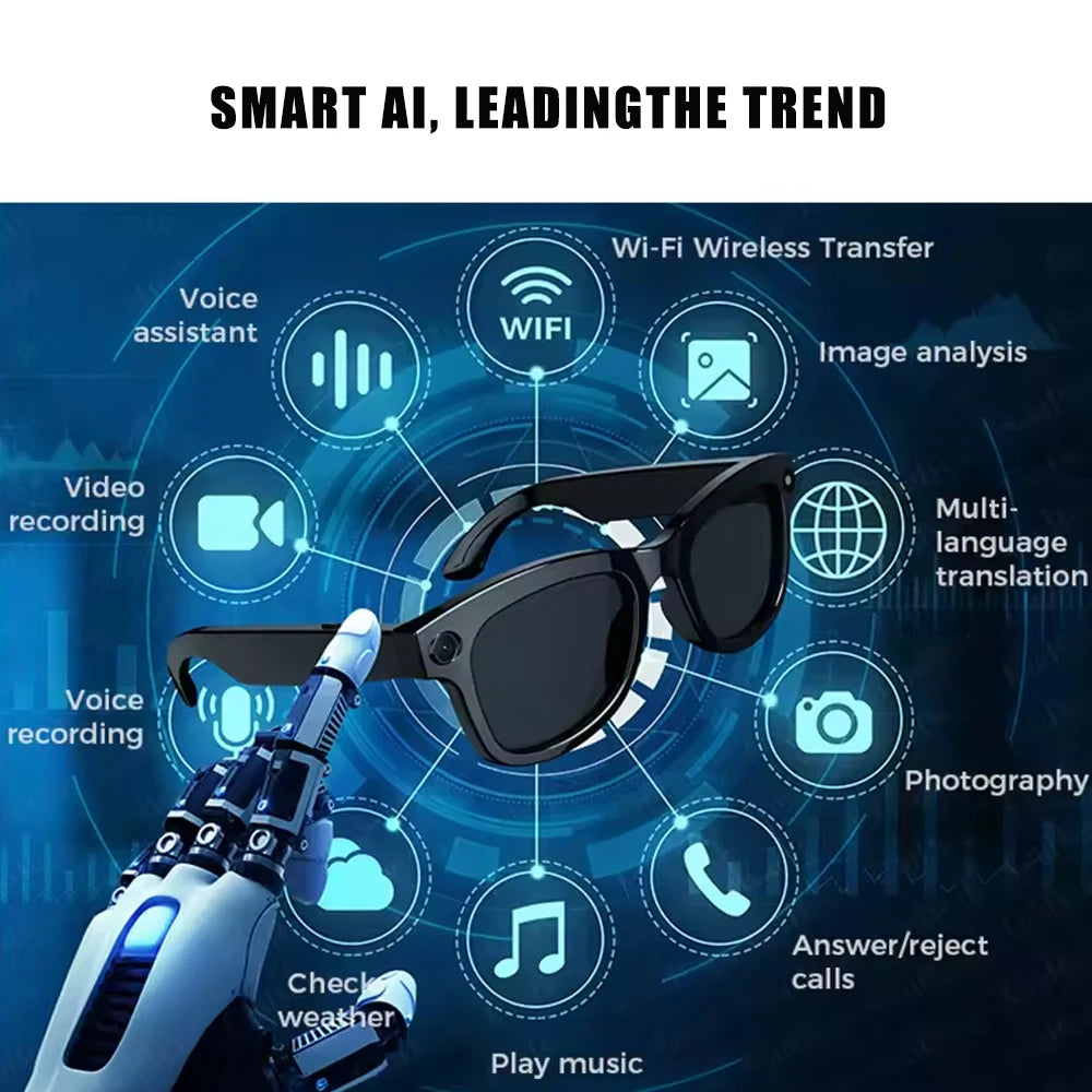 SENBONO Smart Glasses With AI Translator And 8MP Camera