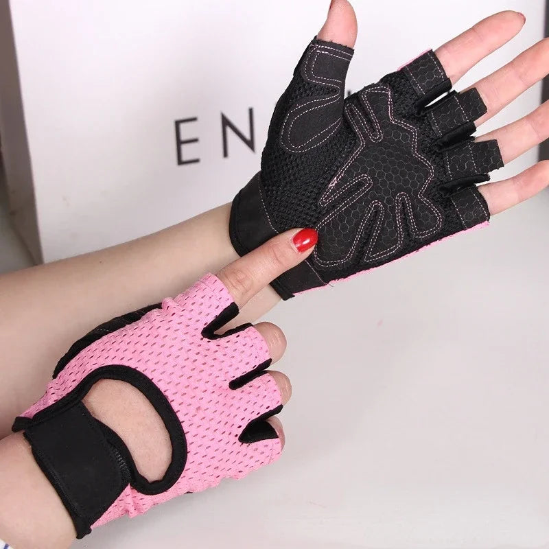 Cycling Fingerless Gloves Breathable Anti-Slip For Women And Men