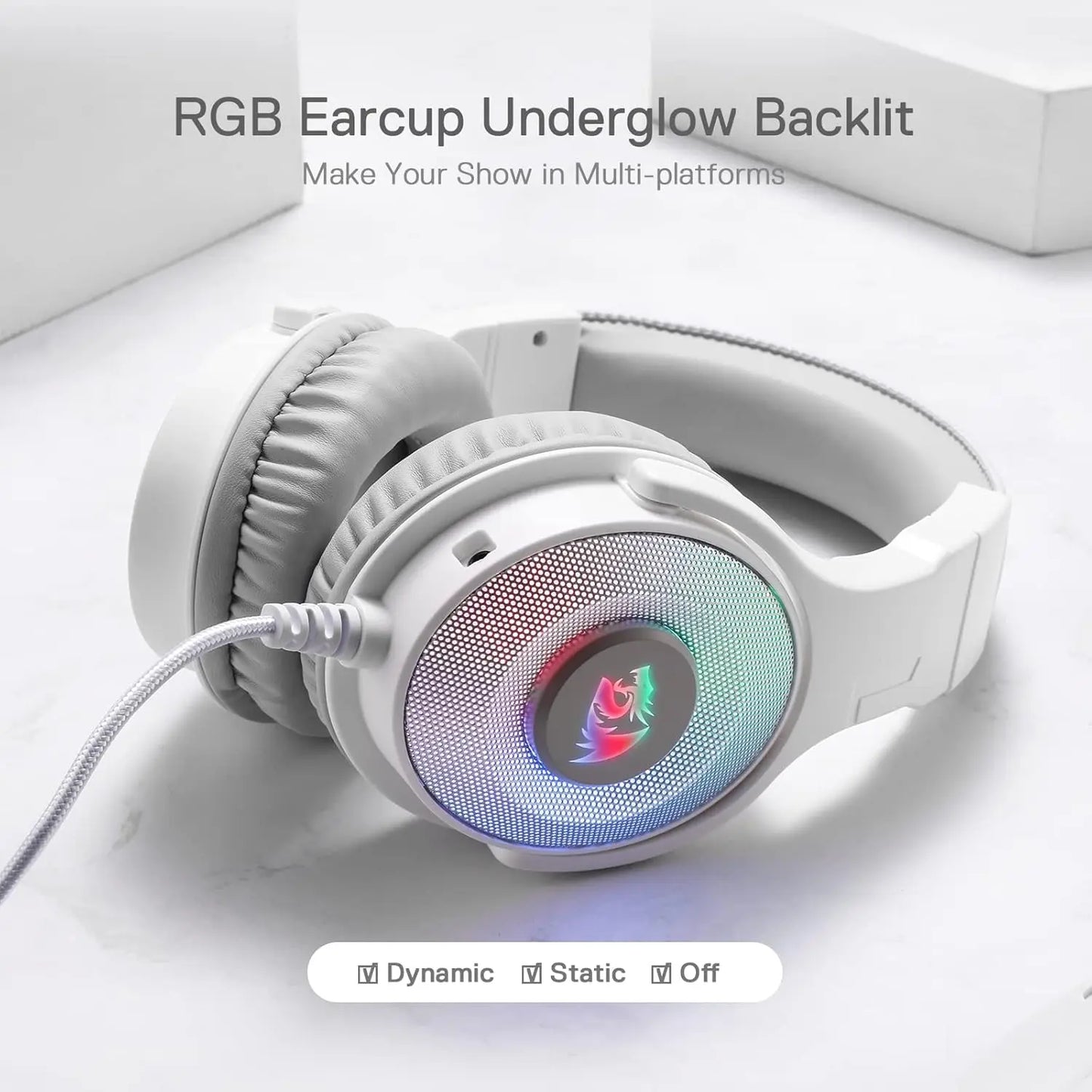 Redragon H350 Wired Gaming Headset RGB Backlight