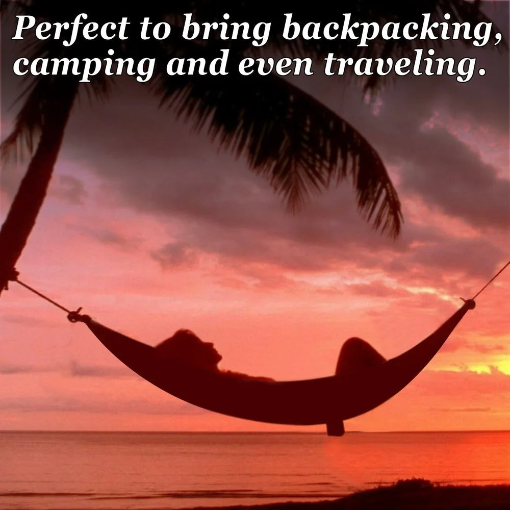 Ultralight Nylon Parachute Hammock With Straps Carabiners