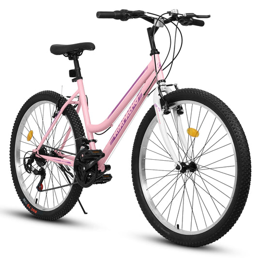 Ecarpat Mountain Bike For Women 21 Speed With V-Brake