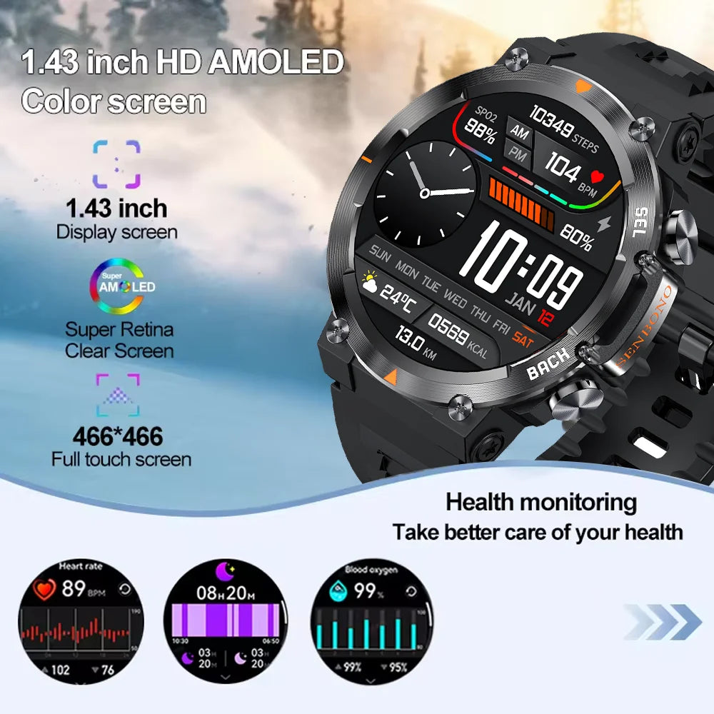 SENBONO MAX18 Smartwatch With AMOLED Screen Bluetooth Call