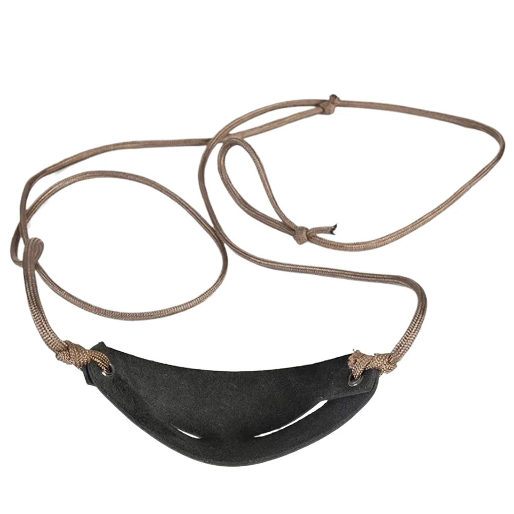 Shunmaii Handmade Leather Shepherd Sling Pouch Rope Strap Outdoor Sports