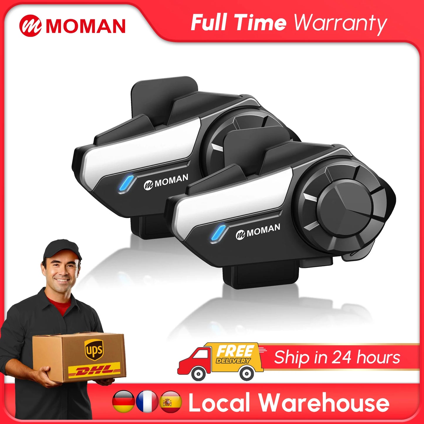 SYNCO Motorcycle Intercom System Helmet Headset Wireless Interphone