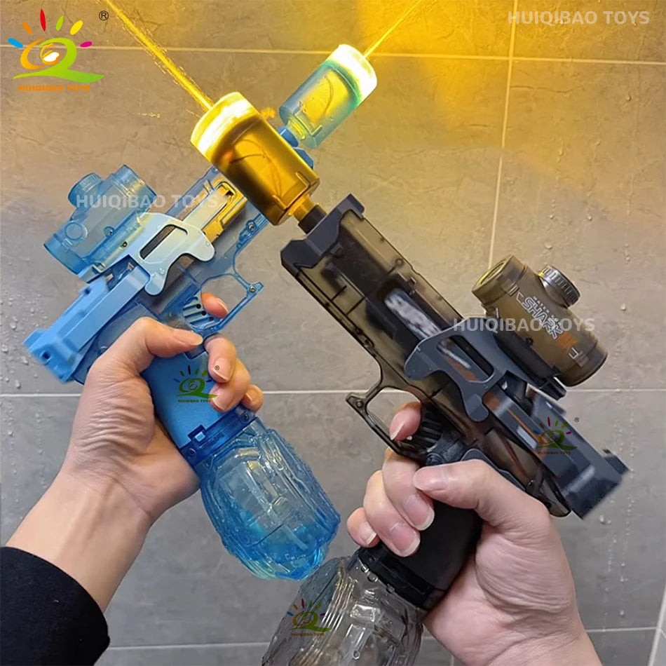 Huiqibao Toys Electric Pulse Water Gun With Flashing Sensor Light