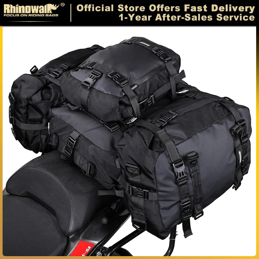 Rhinowalk Motorcycle Rear Seat Bag Waterproof Luggage Pack