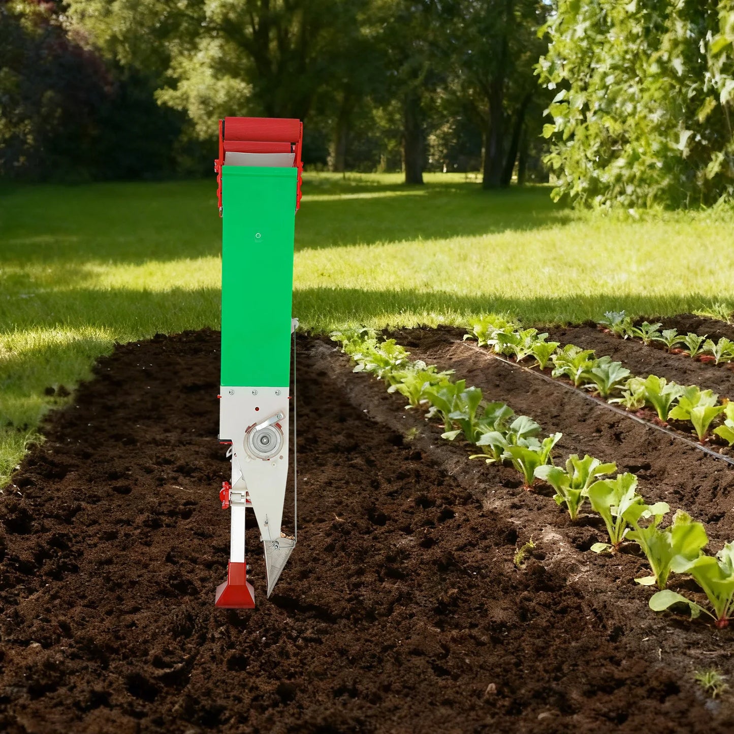 Bymaocar Manual Fertilizer Spreader Adjustable Seeder For Garden Farm