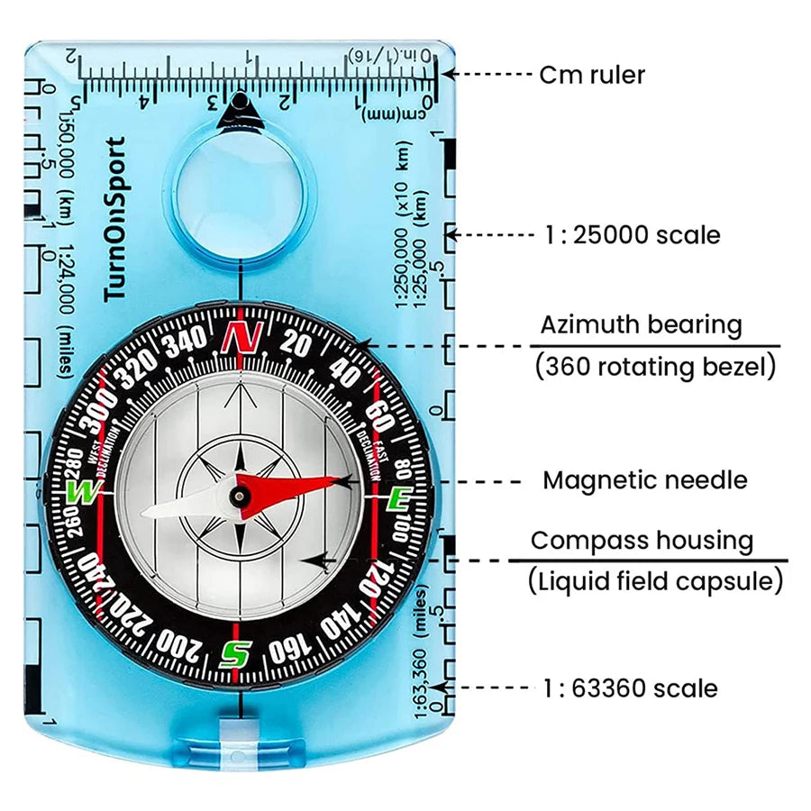 Professional Waterproof Camping Compass for Outdoor Navigation and Hiking