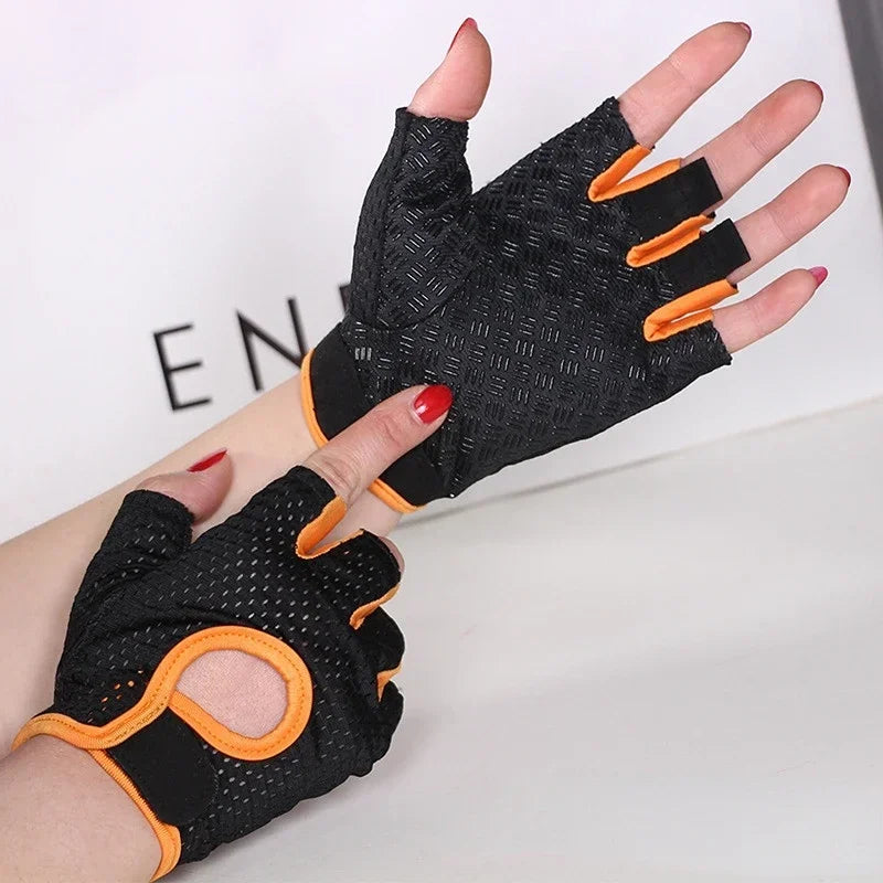 Cycling Fingerless Gloves Breathable Anti-Slip For Women And Men