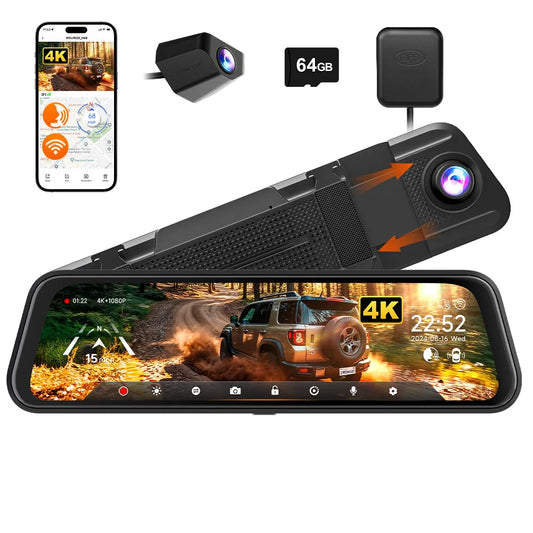 WOLFBOX M40 Dash Cam 4K Front and Rear Vehicle Recorder