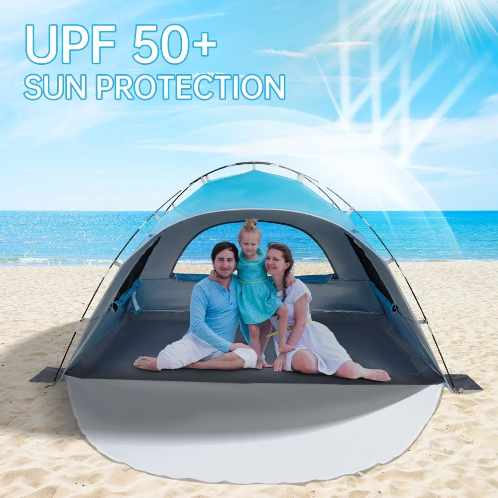 Night Cat Beach Tent Portable Sunshade Shelter With UV Protection