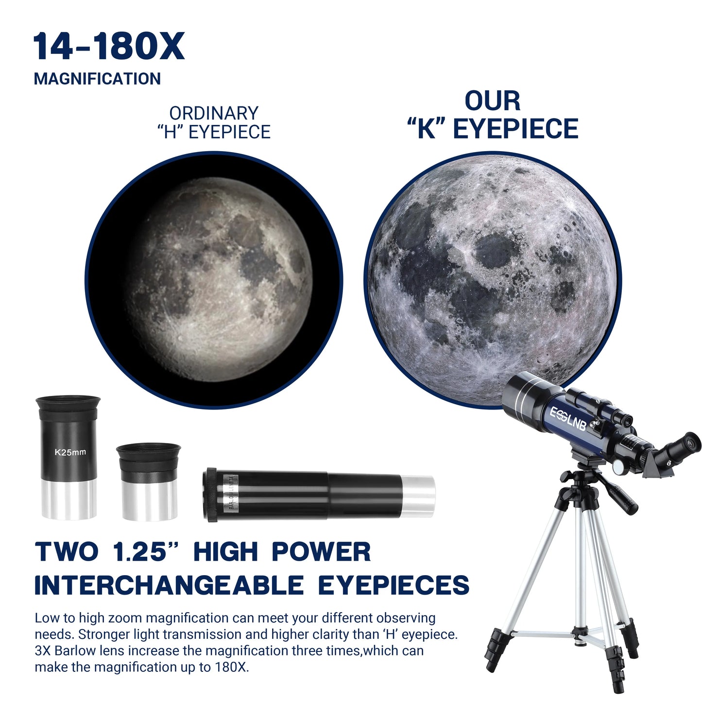 Telescope 36070 With Tripod Holder 14X To 180X Moon