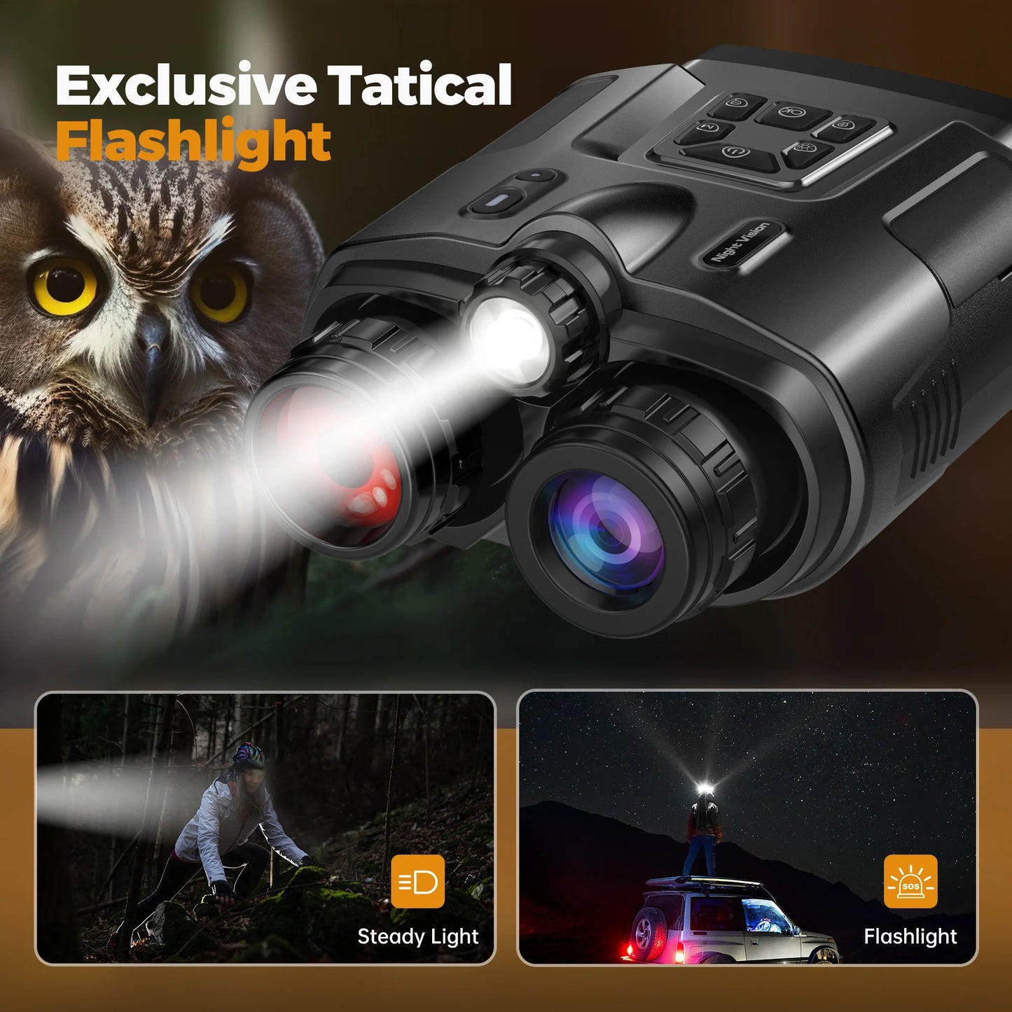 DIYIMIN Night Vision Binoculars 4K Infrared 8x Zoom Goggles