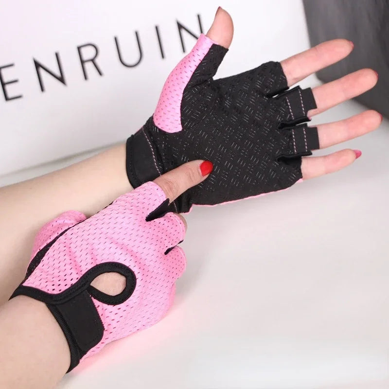 Cycling Fingerless Gloves Breathable Anti-Slip For Women And Men