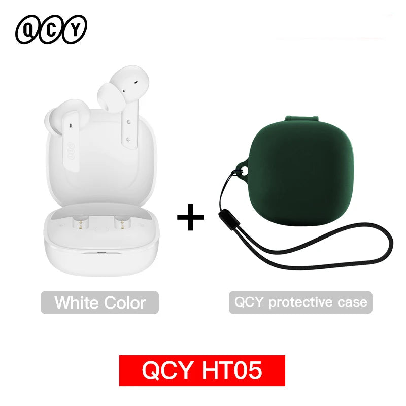 QCY HT05 ANC Wireless Earbuds With 40dB Noise Cancellation Bluetooth 5.2