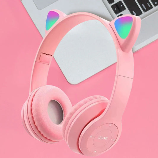 Cat Ear Wireless Gaming Headset Bluetooth for PC and Phone