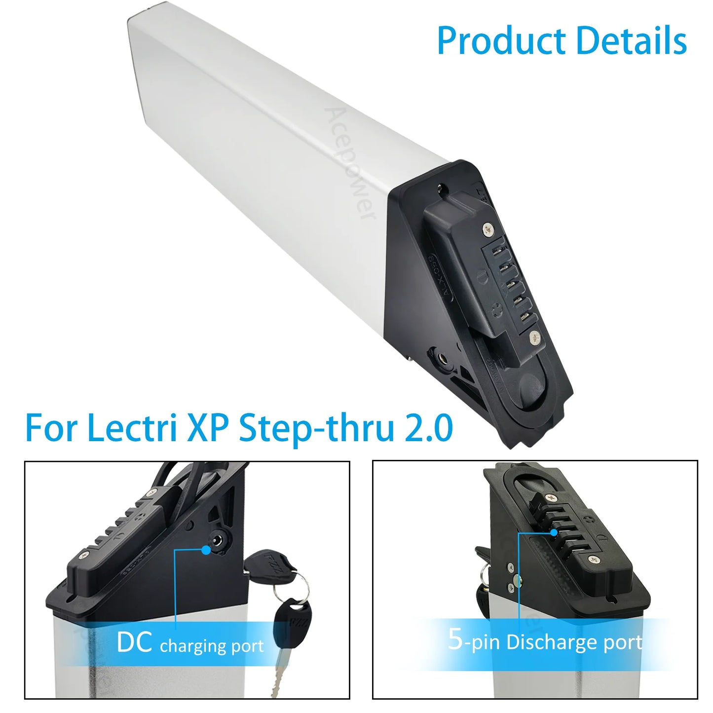 Acebei-Power 48V Ebike Battery For Lectri XP 2.0 Step Thru