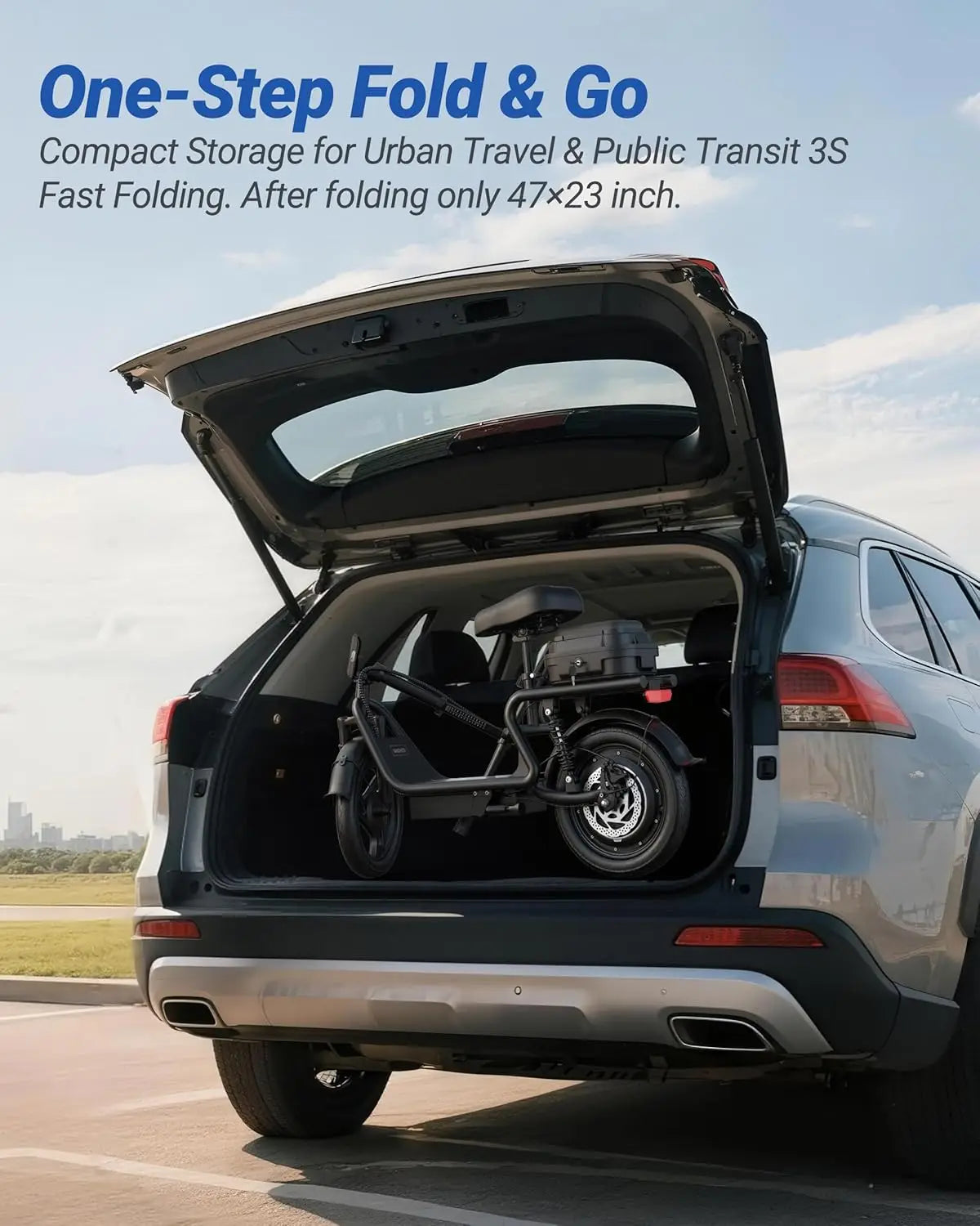 AOVOPRO Folding Electric Scooter For Adults With Dual Suspension