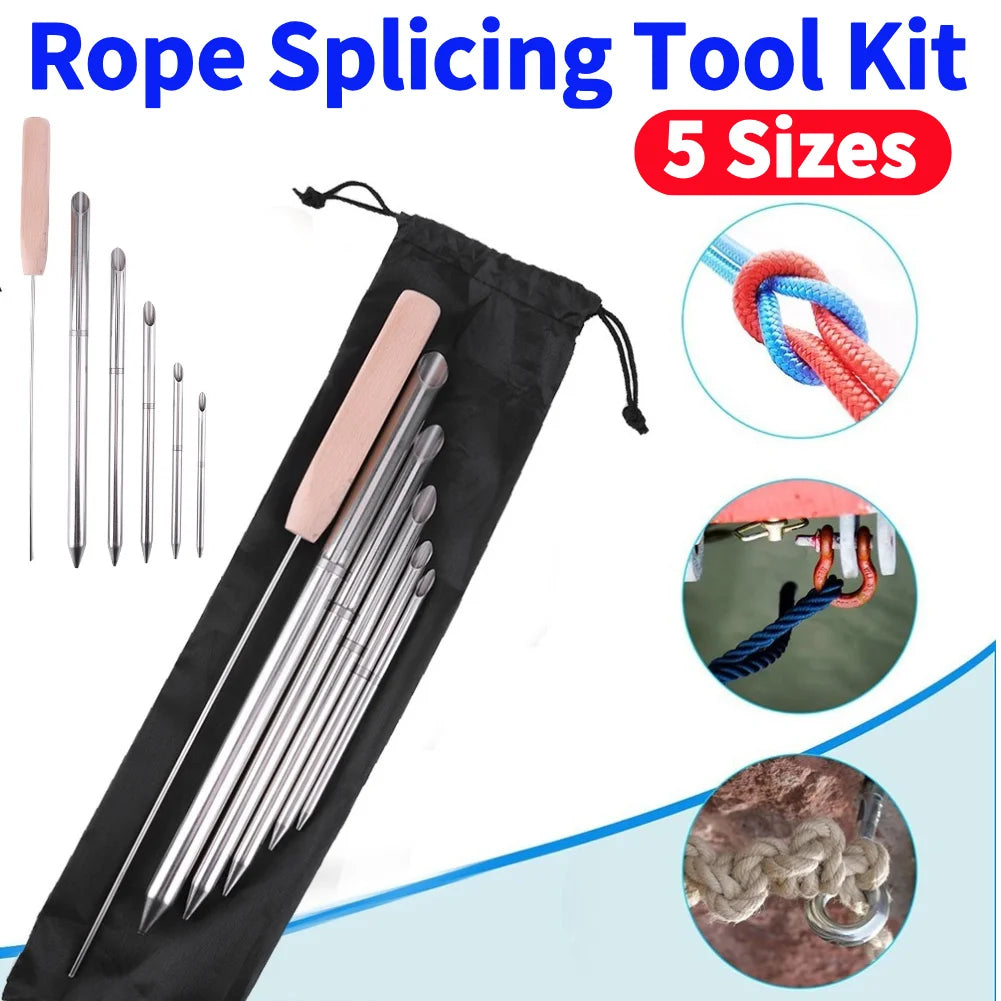 Stainless Steel Paracord Braid Needle Set With Marlinspike