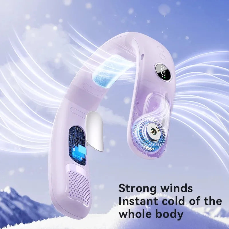N90 Neck Fan Bladeless Wearable USB Rechargeable Five Speed Portable