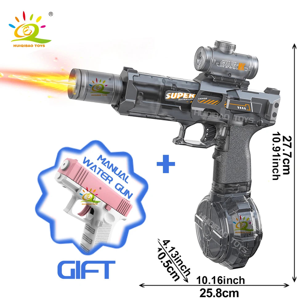 Huiqibao Toys Electric Pulse Water Gun With Flashing Sensor Light