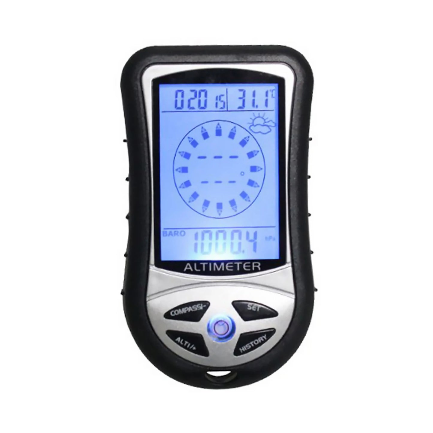 8-in-1 Handheld Altimeter Compass Thermometer Barometer With Backlight Outdoor