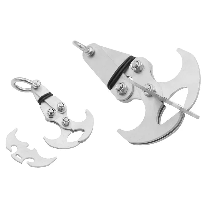 Stainless Steel Folding Grappling Hook for Outdoor Adventures and Emergencies