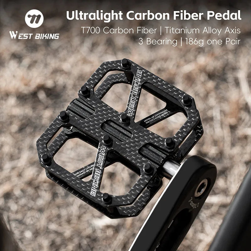 West Biking T700 Carbon 3 Bearing Pedals
