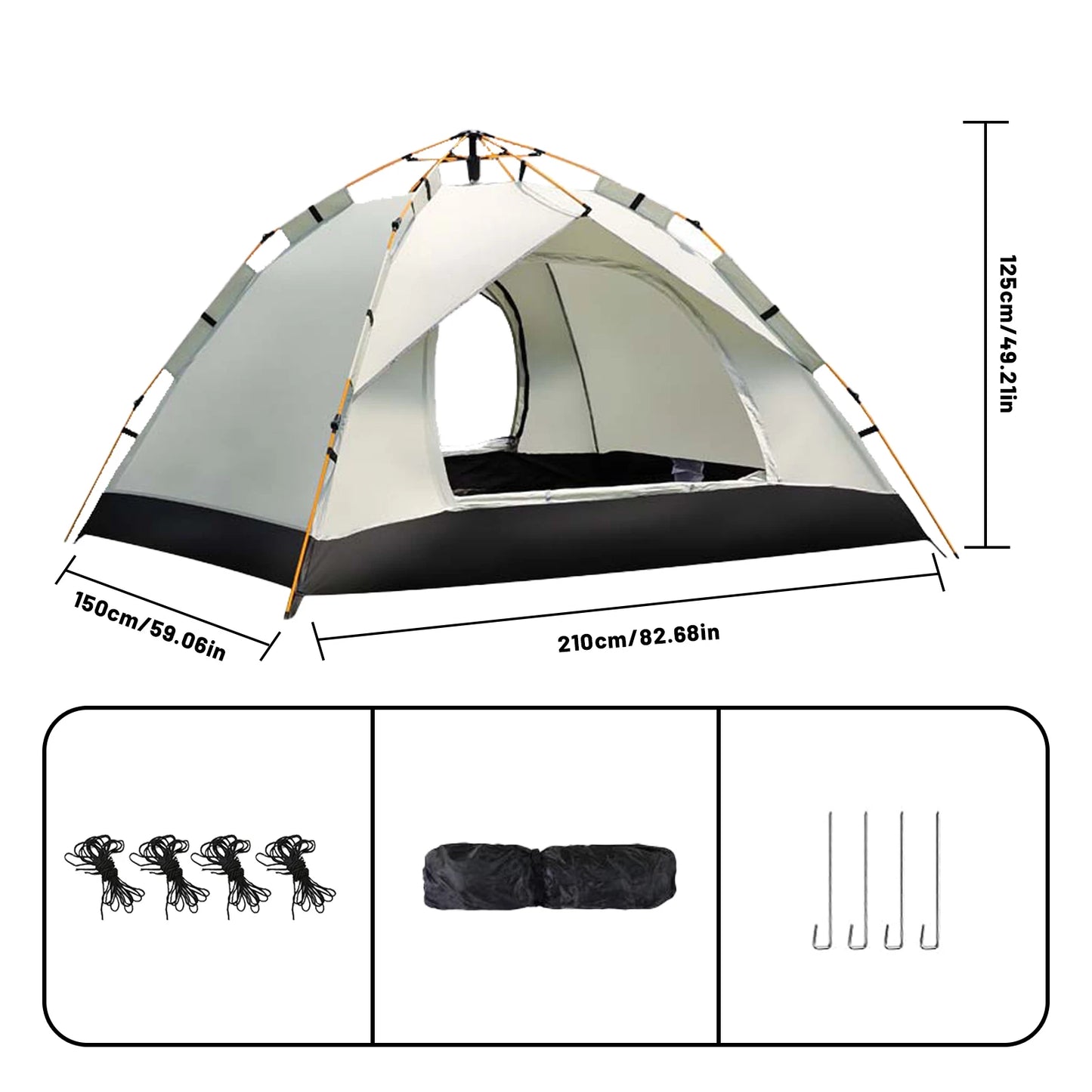 Pakicetus All-Weather Auto Tent Sunshade Quick Setup For Families