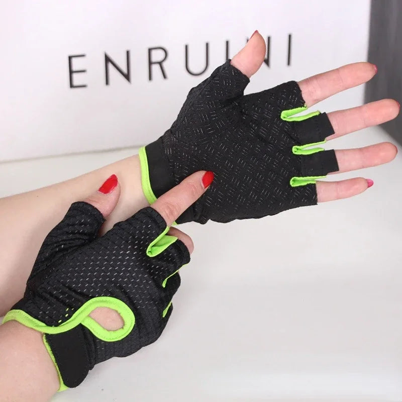 Cycling Fingerless Gloves Breathable Anti-Slip For Women And Men