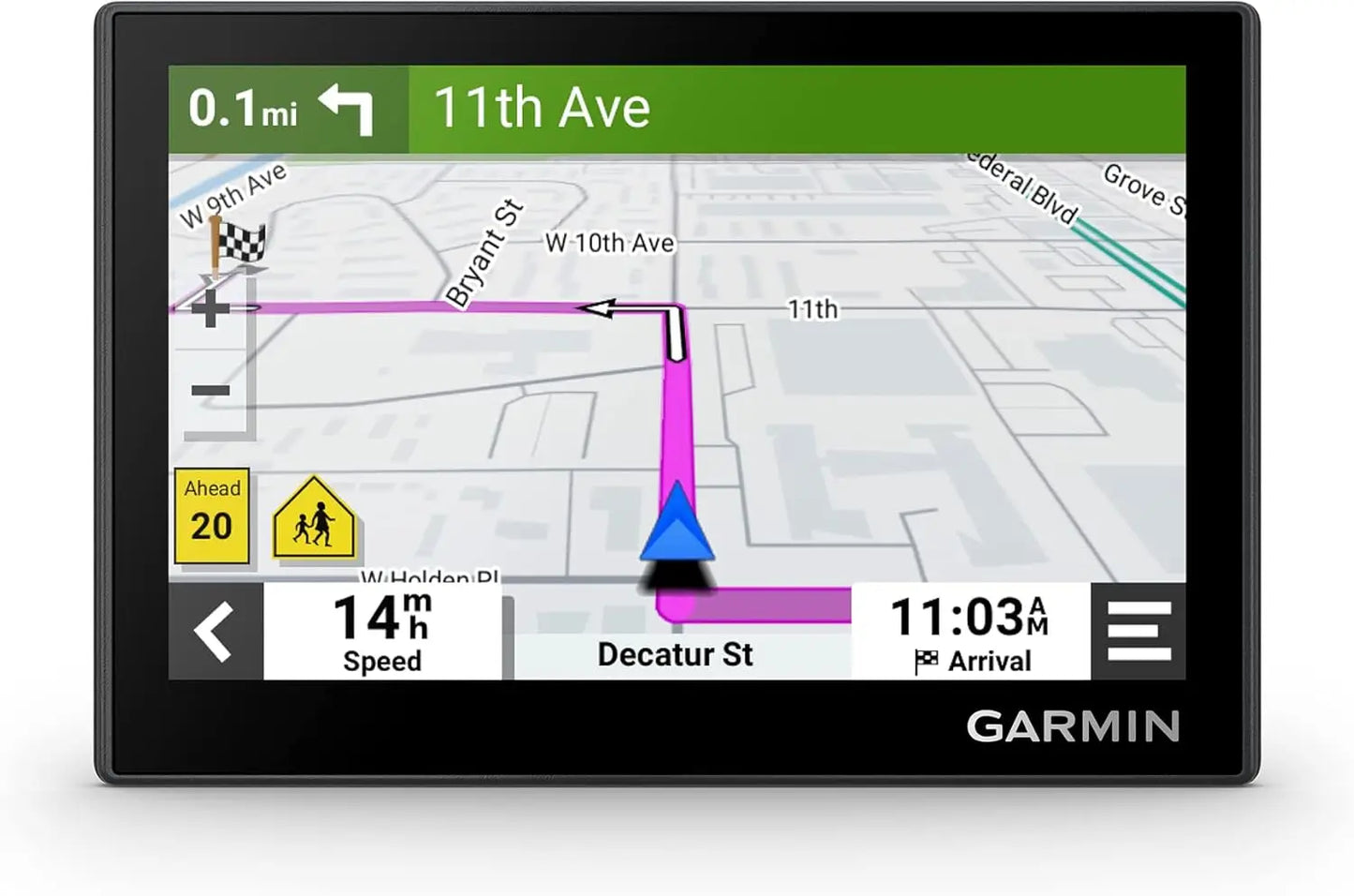 GPS Navigator With High Resolution Touchscreen And Driver Alerts