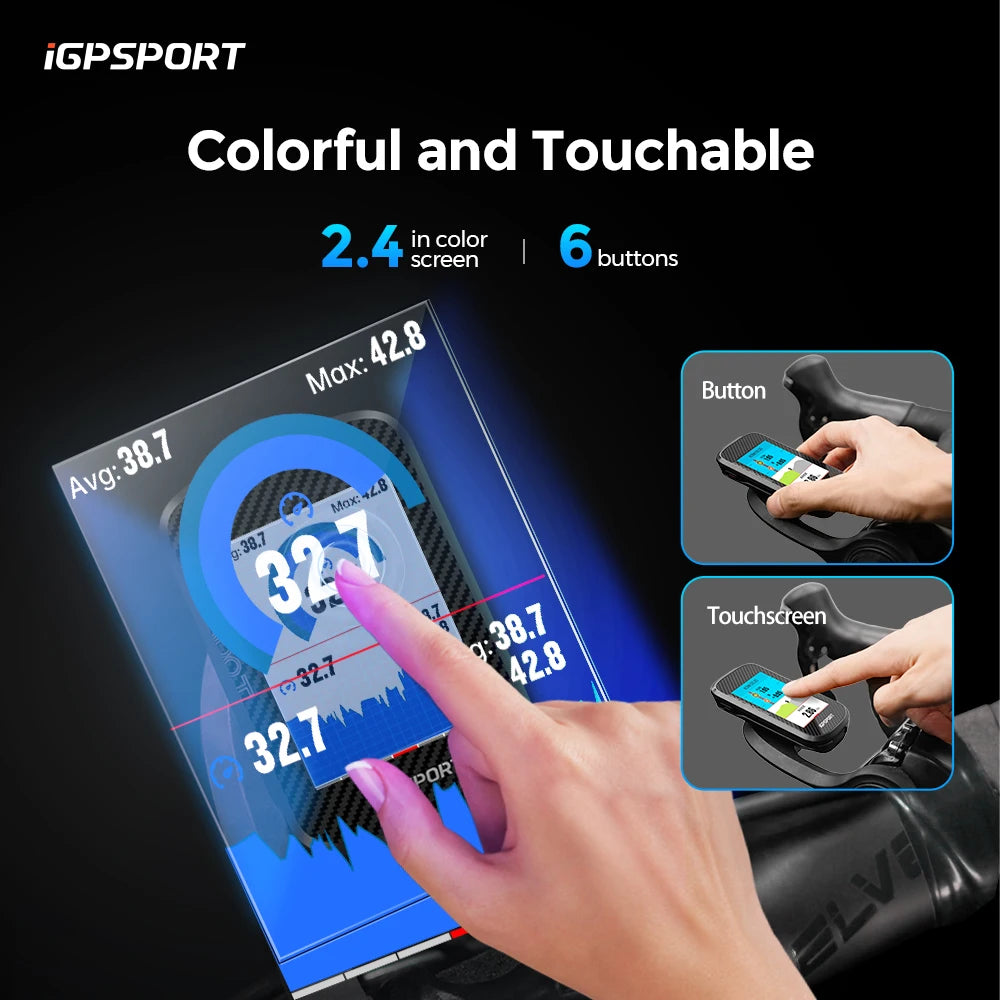 iGPSPORT BSC300T Touchscreen Bike Computer With Global Map