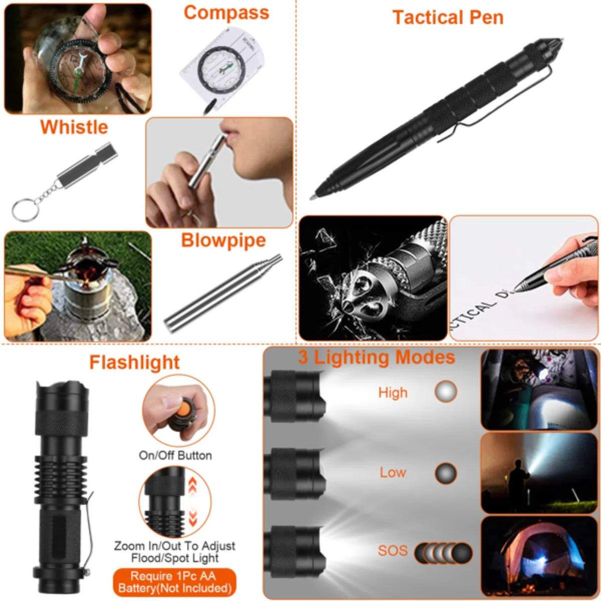 125 In 1 Survival Kit With First Aid Gear