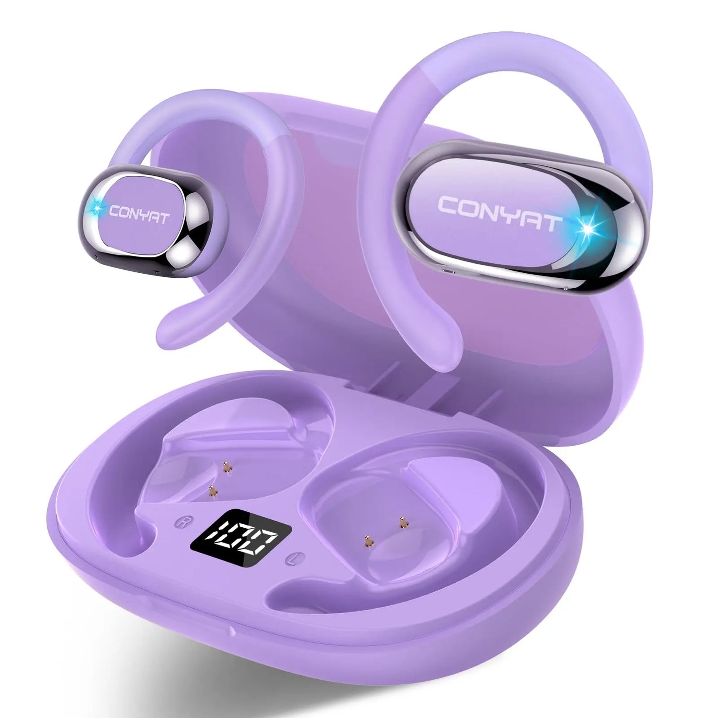 AI Real Time Translator Earbuds Bluetooth 5.4 Open Ear Headphones