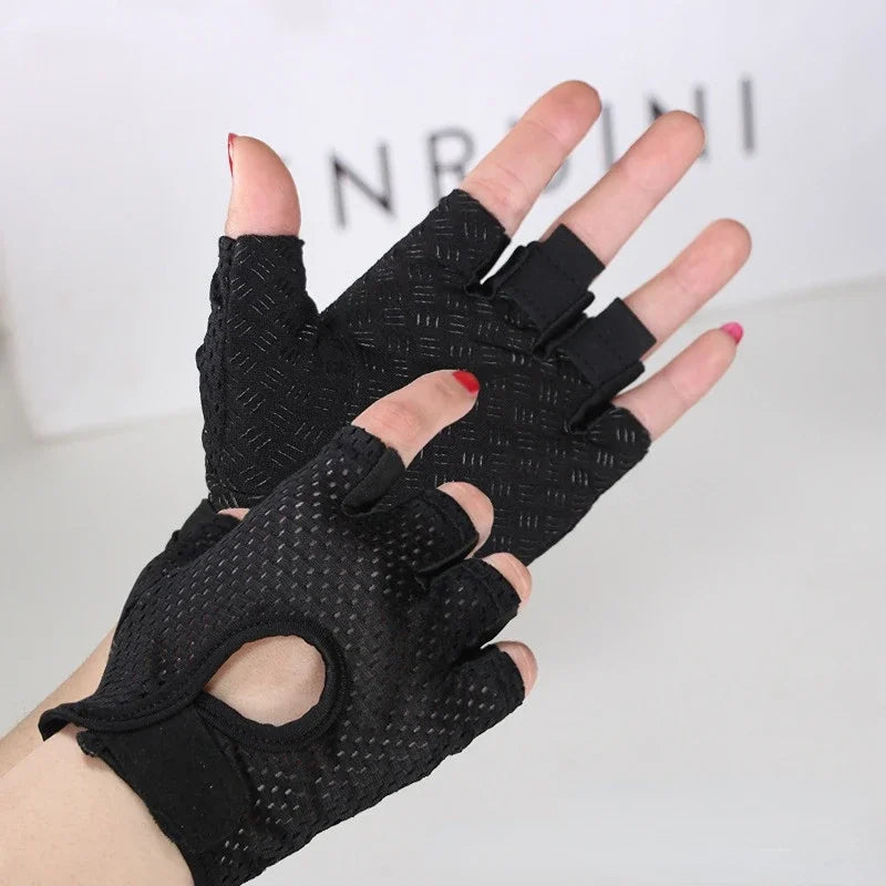 Cycling Fingerless Gloves Breathable Anti-Slip For Women And Men