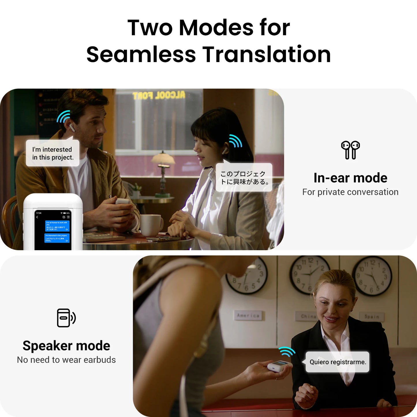 Wooask A8 ChatGPT Translation Earbuds With BiDirectional Translator